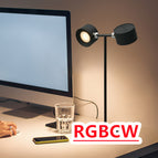 Black / Double Head Lamp / RGBCW
