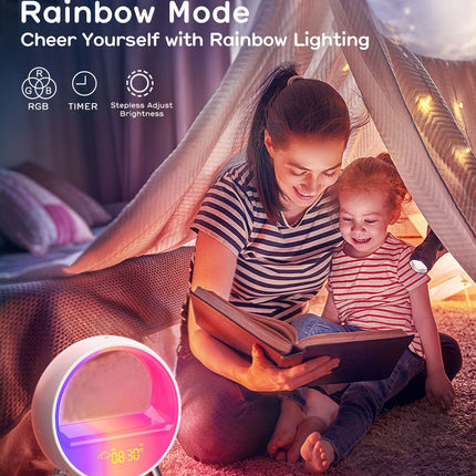 Atmosphere Lamp Bluetooth Speaker Smart Alarm Clock Night Light WiFi Wake Up Light Sunrise Sunset Lamp