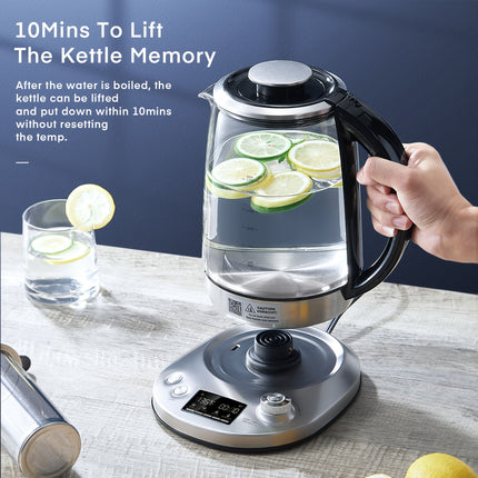 Electric Tea Kettle, 9 Temperature Control Presets Glass Kettle, 1200W Tea Pot with Removable Infuser