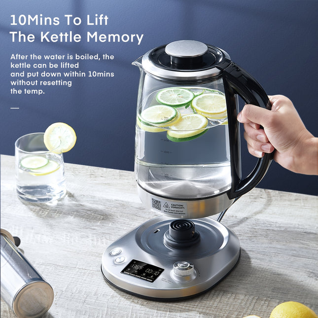 Electric Tea Kettle, 9 Temperature Control Presets Glass Kettle, 1200W Tea Pot with Removable Infuser