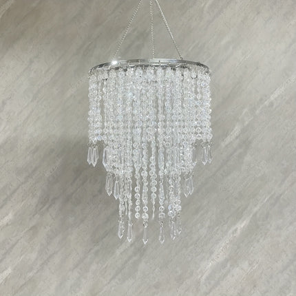 2D Flat, Wedding Birthday Engagement Party Hotel Luxury Decorations, Modern Beaded No-Light Hanging