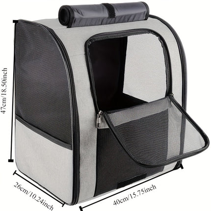 Portable Pet Backpack, Breathable Large Capacity Cat Bag, Pet Supplies