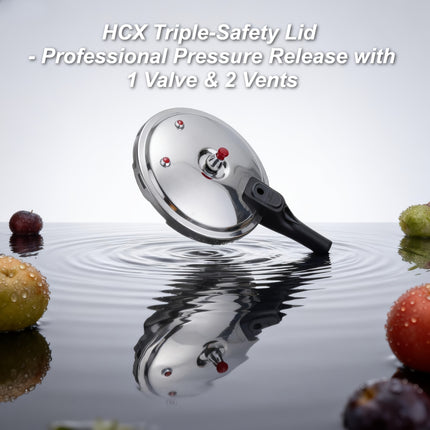 Stainless Steel Pressure Cooker 201 Grade Multi-Safety Lock (Locking Lid & Valve)Pressure Cooker