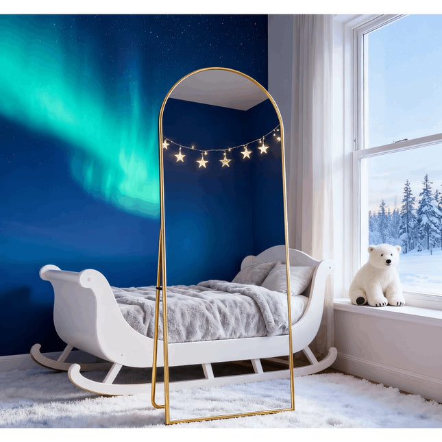 Full-Length Mirror, Floor Mirror, Large Rectangular Wall Mirror to Hang, Large Wall Mirror  Aluminum