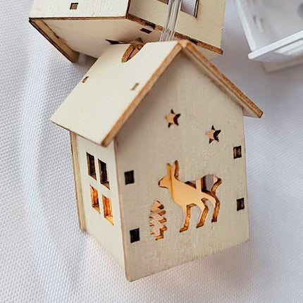 New House Shape LED String Lights Christmas Decoration String Lights Halloween Small Lanterns Flashing Lights String Lights