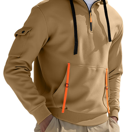 Men's Fleece-lined Casual Sweatshirt Fashion Hoodie