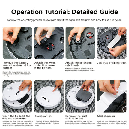 Sweeping And Mopping Robot Vacuum Cleaner, Suitable for Pet Hair, Hard Floors And Carpets