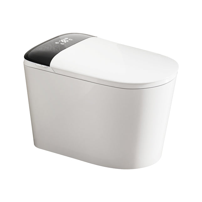 E40 Smart Toilet with Bidet Built In, Luxury Bidet with Heated Seat ADA Comfort Height Toilet with Automatic Flush, Dryer,Auto Open/Close,Self Cleaning Nozzle
