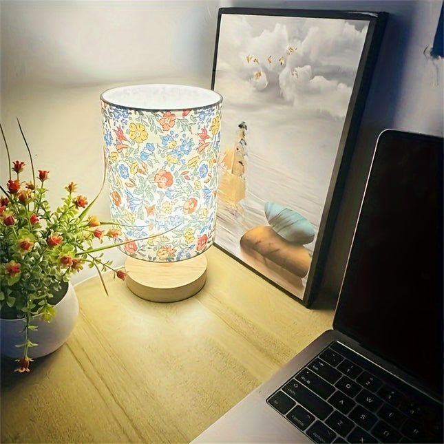 1pc Chic Nordic Style Retro LED Desk Lamp with USB Power, Tri-Color Adjustable Lighting
