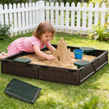 Easy Assembly Kids Outdoor Sandbox