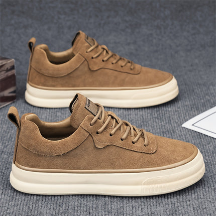 Men'S Fashion Solid Color Low-Top Sneakers, Comfortable