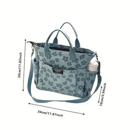 Original Handmade 3D Flower Tote Thickened Zipper Student Class Commuting Hand Single Shoulder Women'S