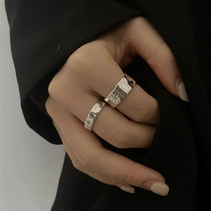 Womens Trendy Minimalist Personalized Ring