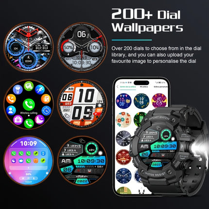 Durable Smartwatch for Men, Wireless Calling, Sports And Fitness, AI Voice, Over 100 Outdoor Sports Modes,