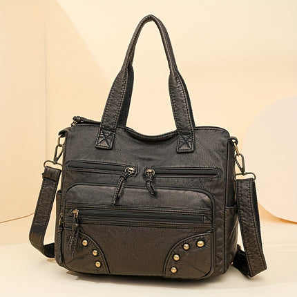 Women'S Vintage Handbag with Detachable Strap