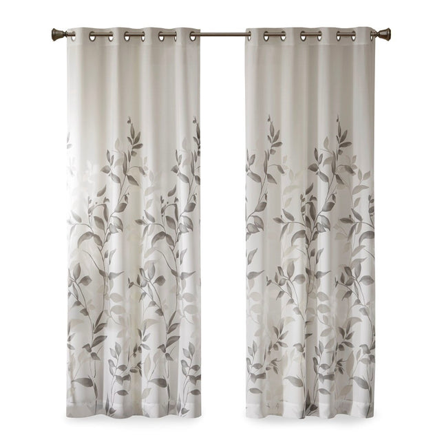 Burnout Printed Curtain Panel Pair(2 Pcs Window Panels)