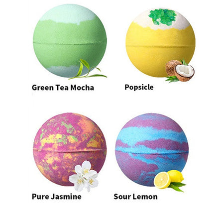 Rainbow Bath Salt Ball Essential Oil Bath Ball 64g Explosive Bath Salt Ball