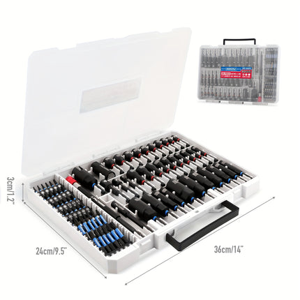 80pcs Premium Magnetic Impact Nut Driver Set Metric & SAE with Socket Adapters, Bit Holder,