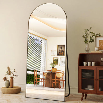 Floor Mirror- Aluminum Alloy Frame Full Body Mirror for Bathroom Living Room Bedroom and Entryway