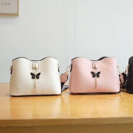Crossbody Bags For Women Fashion Butterfly Bucket Purses For Teenage Lightweight Shoulder Bag