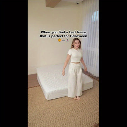 Modern Farmhouse Bed Frame with Storage Headboard