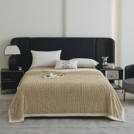 Green/Dark Grey/Coffee/Beige, Bed And Sofa Dual-Purpose Winter Blanket, Comfortable Soft