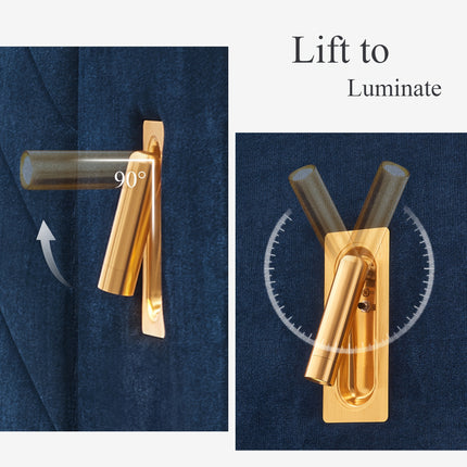 Luxury King/Queen Bed Frame With Built-in Gold LED Lights And Nightstands,