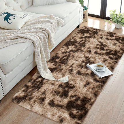 1pc Nordic Style High-Density Plush Mat, Square Mat, Light -Friendly and Easy to Clean,