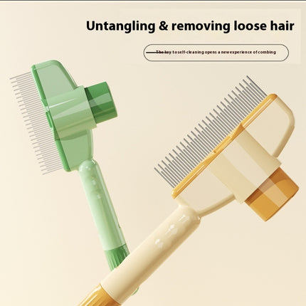 Professional Pet Comb For Dogs And Cats With Release Button Flea Cat Combs
