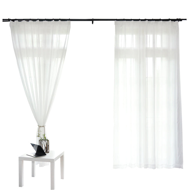 Nordic Minimalist Modern Living Room Translucent And Opaque Curtains