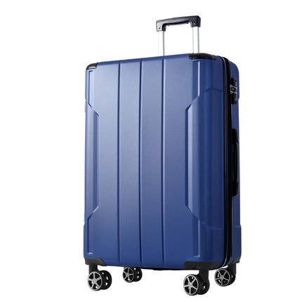 Hardshell Luggage, Lightweight Durable ABS Suitcases with Double Wheels, Expandable 28-inch Checked Luggage 28' (Blue)