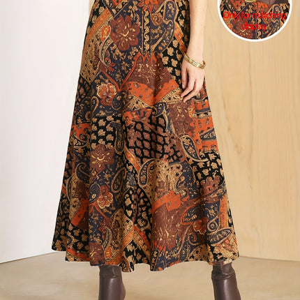 Women's Elegant British Style A-Line Skirt  Fall/Winter Half-Skirt for Parties, Travel