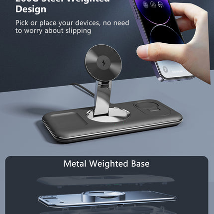 Folding Magnetic Wireless Charger Charger Desktop Bracket