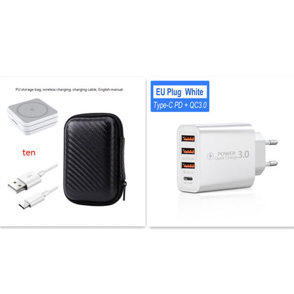 Folding Three-in-one Wireless Charger Portable Magnetic Suction
