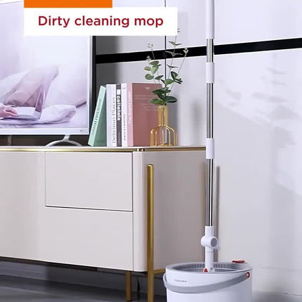 Wash Mop And Bucket Set, With Three Types Mop Heads, Household Rotating Floor Mop, Lazy Mop
