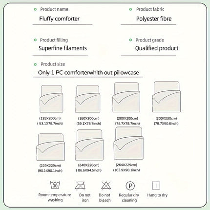 1pc Contemporary Quilted Comforter, Medium Weight Polyester 100% with Microfiber Filling,