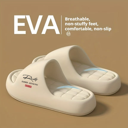 3 pcs Women'S Summer Thick-Sole Open-Toe Slippers, Soft Lining, Breathable EVA,