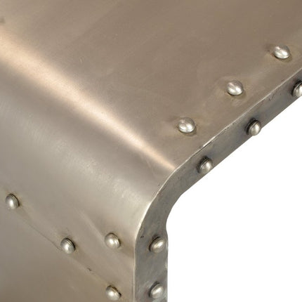 60" Gray Aluminum and Metal Frame Coffee Table