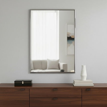 36" Gunmetal Metal Framed Accent Mirror