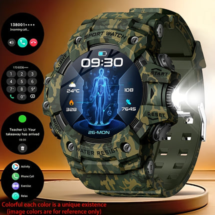 Durable Smartwatch for Men, Wireless Calling, Sports And Fitness, AI Voice, Over 100 Outdoor Sports Modes,