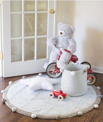 Wool ball laundry basket