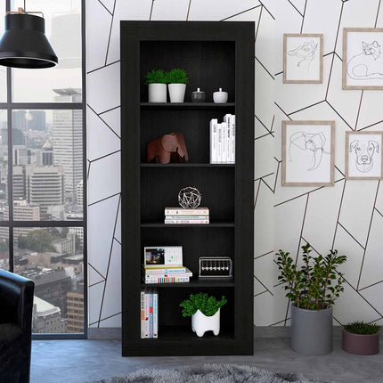 Black Five Tier Bookcase