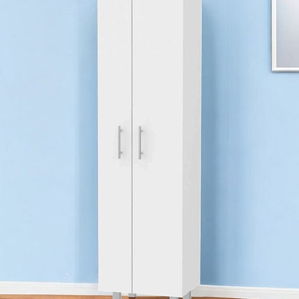 71" White Versatile Tall Pantry Cabinet with Five Shelves