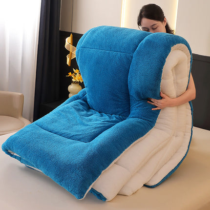 1pc Ultra-Soft Reverse Winter Quilt - Thickened Plush Milk Fleece All-Season Comforter