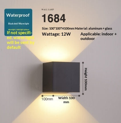 Outdoor Simple Wall Lamp LED Double-head Courtyard Light