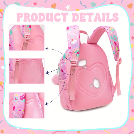 1pc Cute Animal Backpack for Girls | Aesthetic School Backpack with Adjustable Strap
