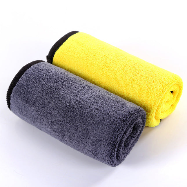 Coral Fleece Car Cleaning Cloth Fiber Rag Thickened Absorbent Two-color Double-sided Car Towel