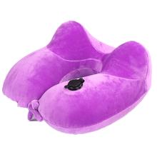 U-shaped inflatable neck pillow