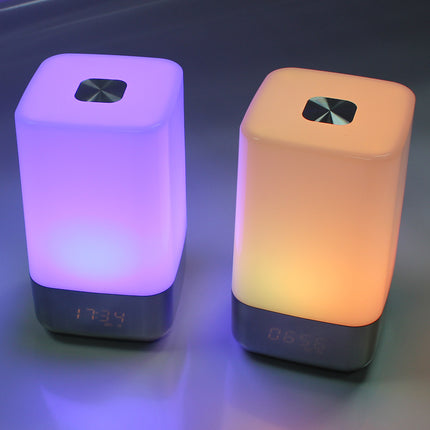 The new intelligent LED lamp alarm clock wake time touch wake light colorful bedroom Nightlight gift wholesale