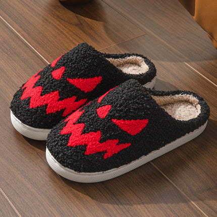 Halloween Towel Embroidery Couple Indoor Slippers